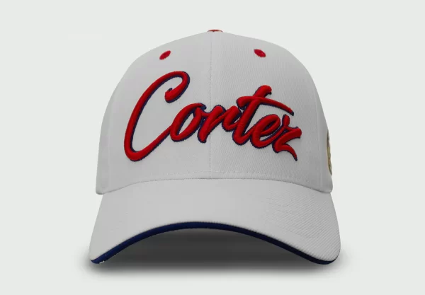 Homegrown Cortez 6 panel adjustable cap front white.