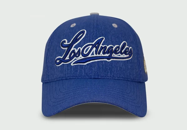 Homegrown Los Angeles 6 panel adjustable cap front view, Royal Blue.