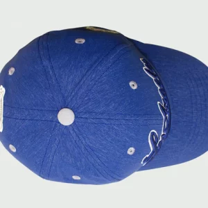 Homegrown Los Angeles 6 panel adjustable cap top view, Royal Blue.