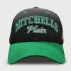 mitchelle plain green and black cap